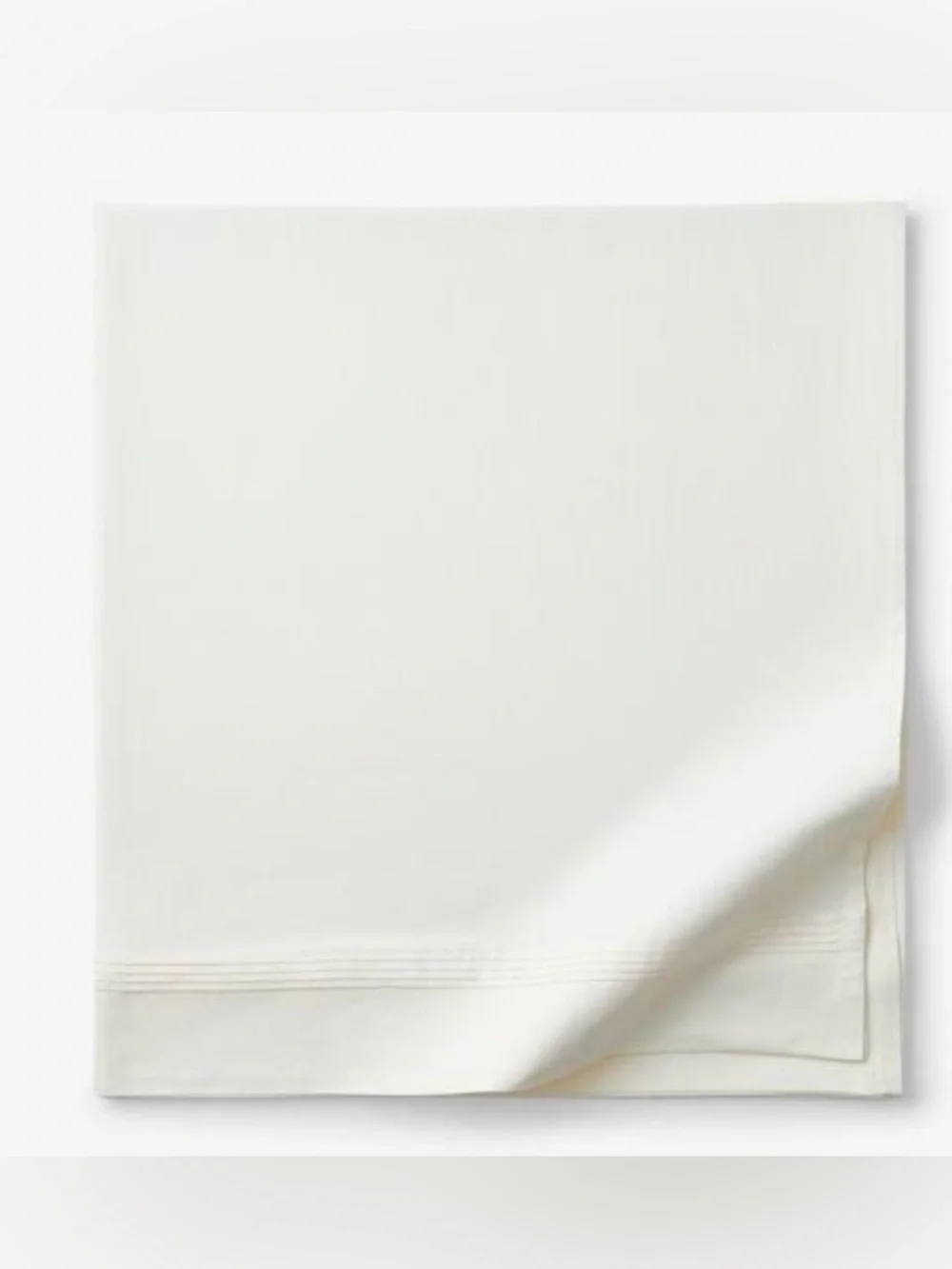 The Company Store Legends Luxury Egyptian‎ Cream Cotton Sateen Queen Flat Sheet